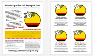 Friends Ugandan Safe Transport Fund - both flyers
