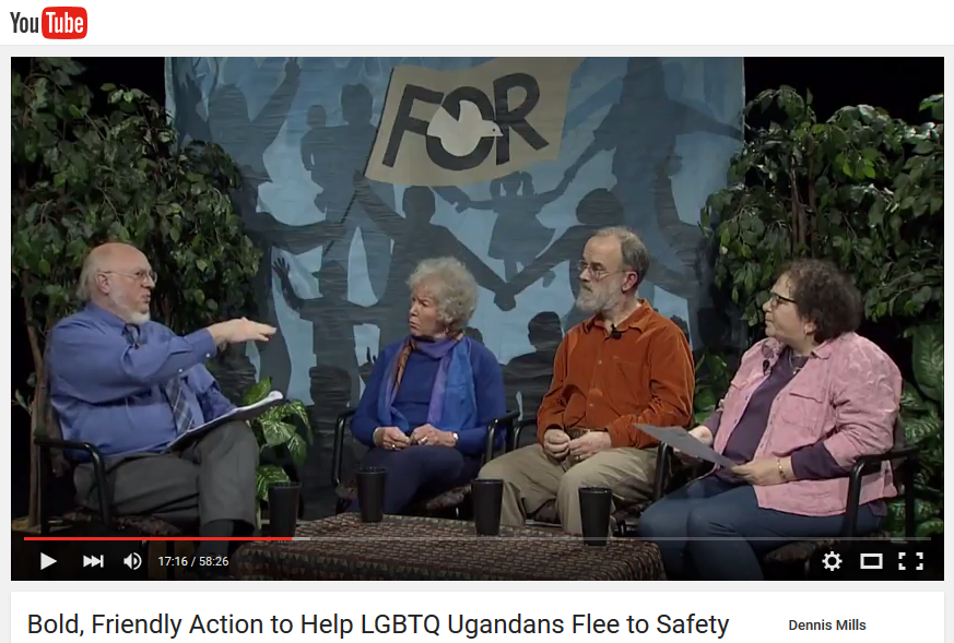 Glen Anderson interviews Kathleen O'Shaunessy, Alan Mountjoy-Venning, and Gabi Clayton about Olympia Friends Meeting's Friends Ugandan Safe Transport Fund project.